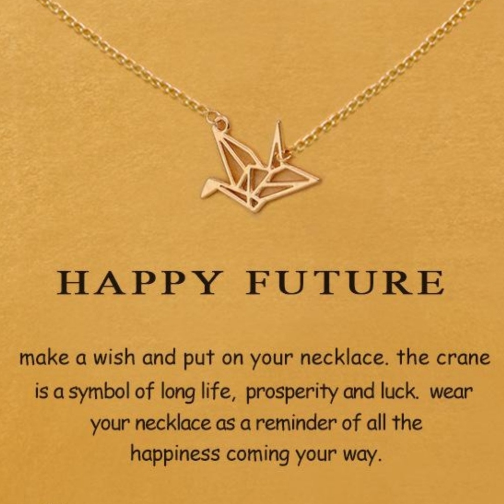 NEW Dogeared Gold Origami Necklace